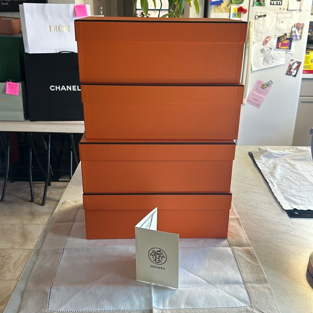 🌟✨Luxury Designer Bags and Boxes for Sale!✨🌟HERMES 4 boxes 14”x9” $35 each!!!